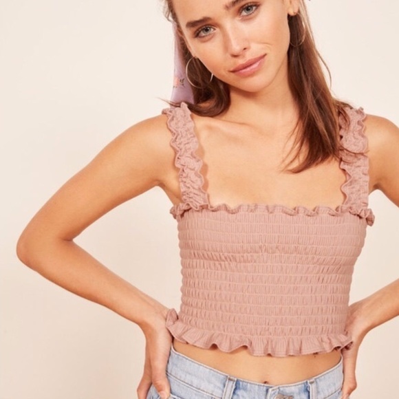Reformation Tops - Reformation Lenore Top- Blush